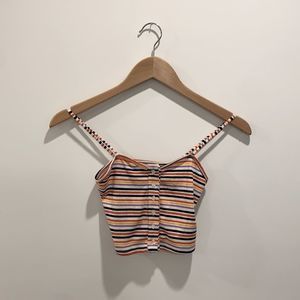 NWT Urban Outfitters Project Social T Striped Crop